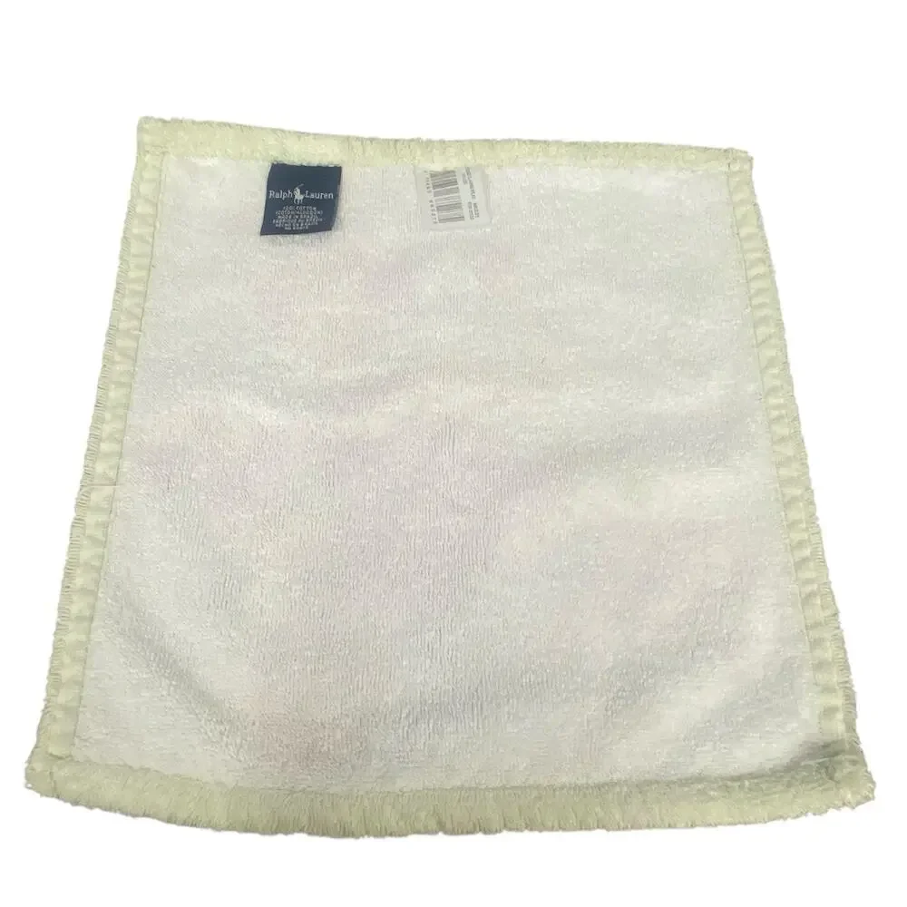 Vintage Ralph Lauren Cottage Lane Floral Washcloth 1990s Made in Brazil
